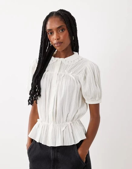 Женская блузка Miss Selfridge с бантом, белая