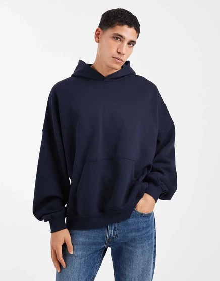 ASOS DESIGN essentials экстремальная толстовка оверсайз темно-синего цвета  sky captain