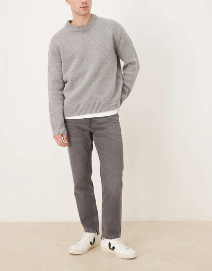 Зауженные джинсы Mango lori стираного серого цвета gray