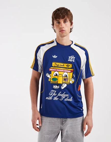 Мужская футболка adidas Originals Jersey с принтом, темно-синяя