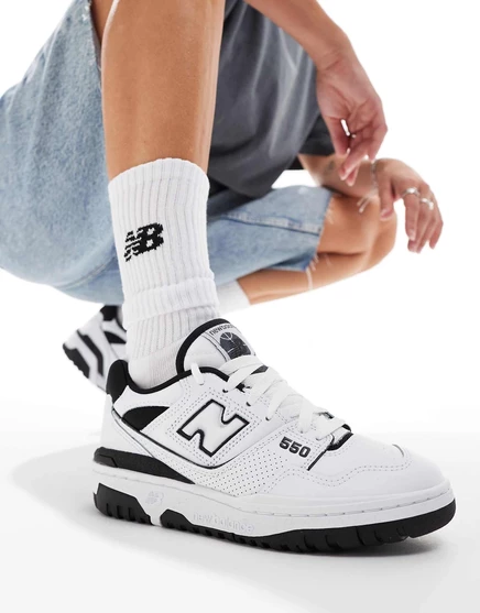 Кроссовки New Balance 550, бело-черные