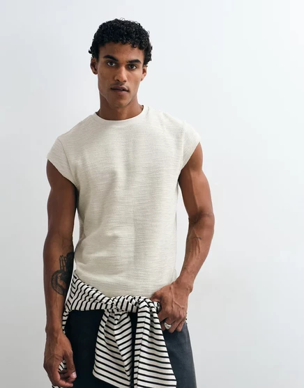 Мужская фактурная футболка ASOS Design, серая