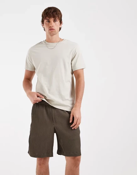 Мужские шорты Jack & Jones плиссе, светло-коричневые