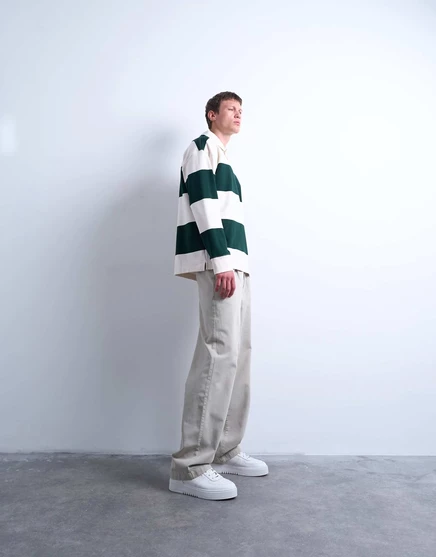 Мешковатые саржевые брюки Topman с высокой посадкой из камня stone