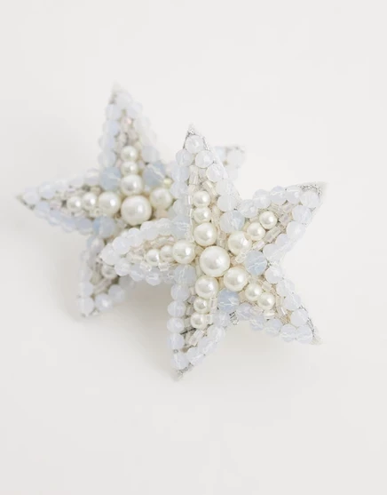 Женские серьги Accessorize Sabrina «морская звезда», белые