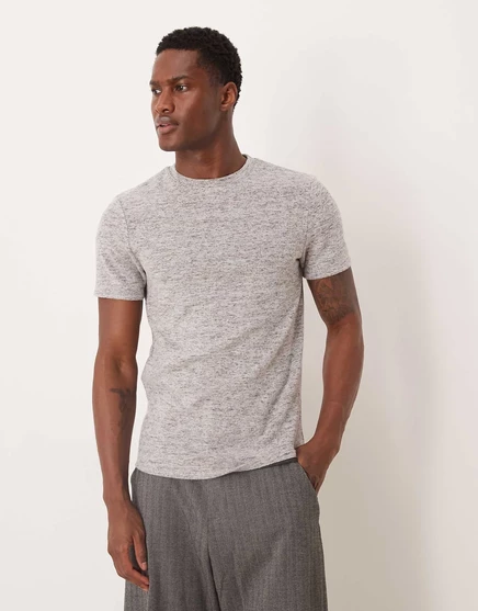 Облегающая футболка ASOS DESIGN heavyweight с матовой текстурой серого вереска gray heather