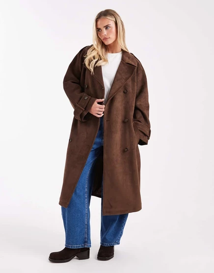 Женский тренч Miss Selfridge Petite, шоколадный