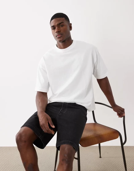 Мужская футболка ASOS Design seersucker, белая