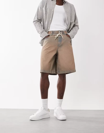 Мужские джинсовые шорты ASOS Design свободного кроя, янтарные