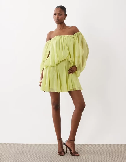 Женское мини-платье ASOS Design, лаймовое