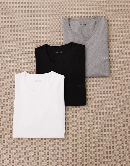 Футболки BOSS Bodywear из 3-х комплектов черного, белого и серого цветов в ассортименте pre