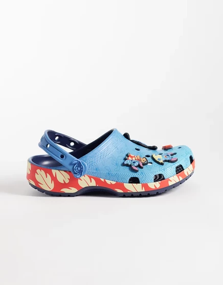 Женские кроксы Crocs Lilo & Stitch классические, разноцветные