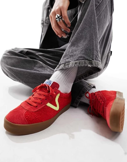 Кроссовки Vans Sport Low с резиновой подошвой, красные