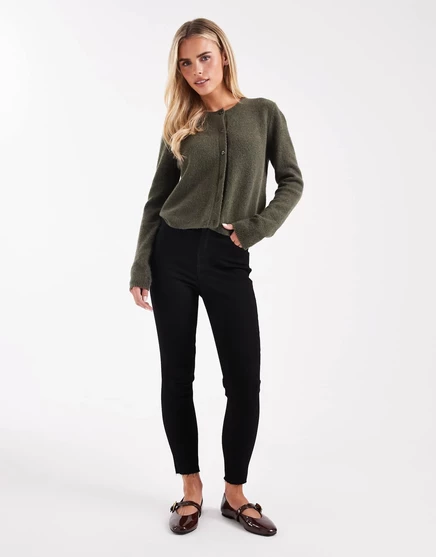 Миниатюрные обтягивающие джинсы Miss Selfridge черного цвета, выстиранные black wash