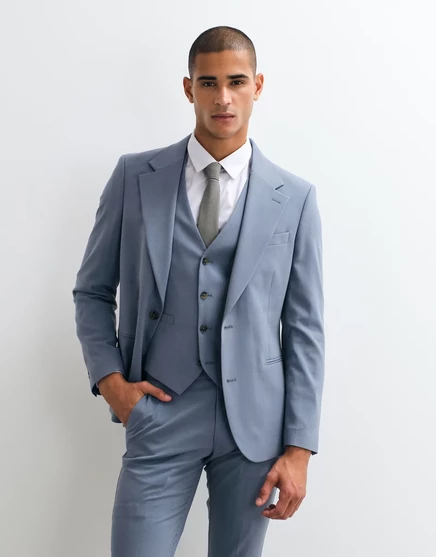 Мужской пиджак Asos Design Skinny, средне-голубой