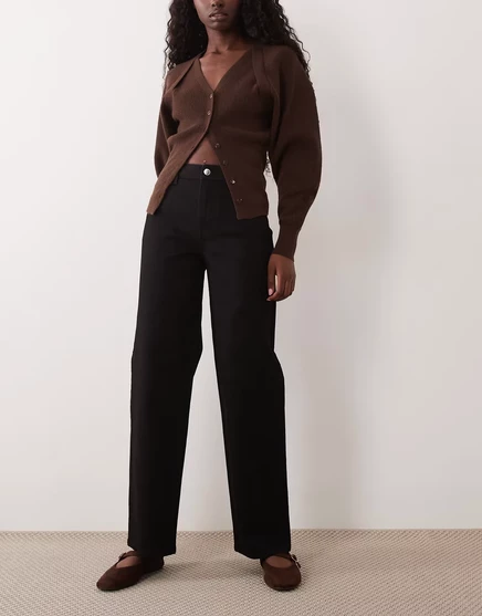 Женские джинсы Miss Selfridge прямого кроя, черные