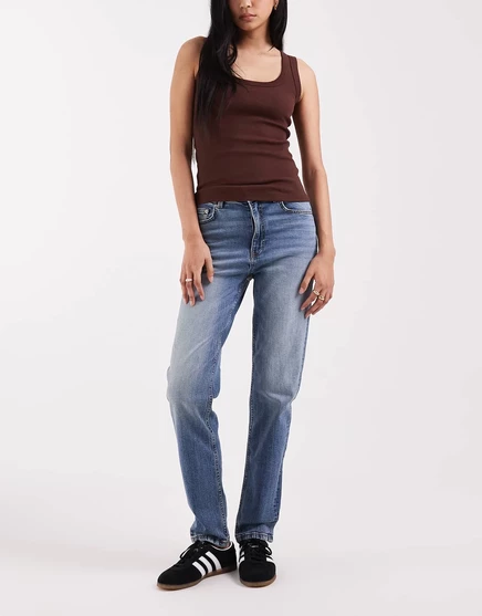СТИЛЬНЫЕ джинсы ASOS DESIGN Tall slim fit comfort в винтажной стирке