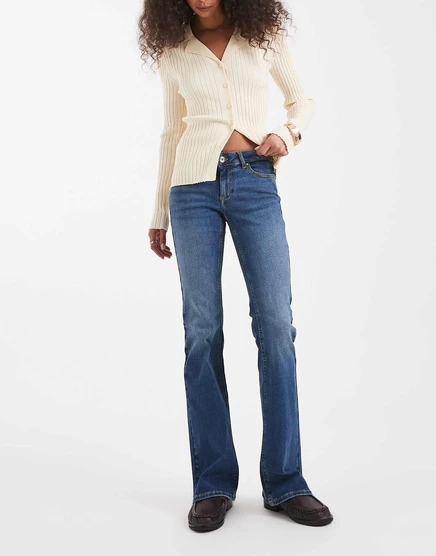 Темные расклешенные джинсы ONLY Blush  dark blue denim