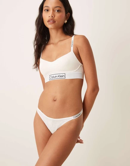Женские стринги Calvin Klein Icon Logo, белые