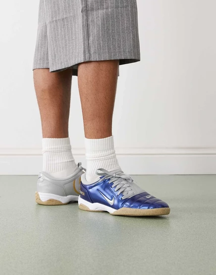 Кроссовки Nike T90 темно-синего и серого цветов navy