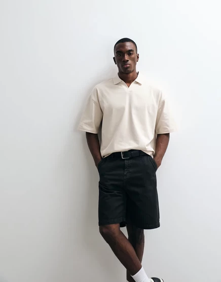 Мужское поло ASOS Design оверсайз, плотное, серое
