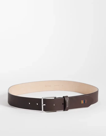 Пояс PS Paul Smith с несколькими строчками коричневого цвета brown