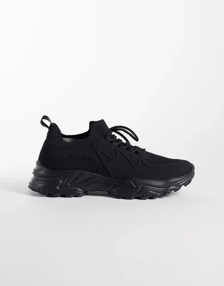 Мужские кроссовки ASOS Design в вязаном верхе, черные