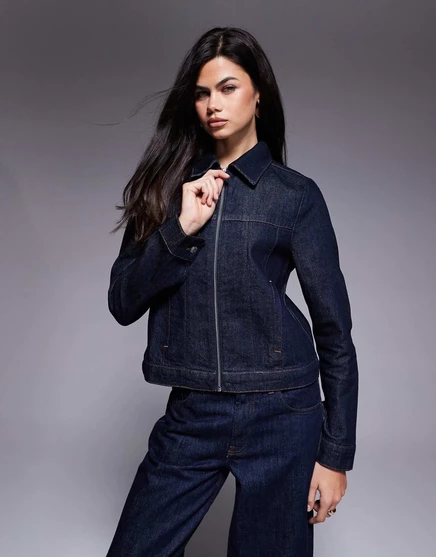 Женская укороченная джинсовая куртка ASOS Design, стираная