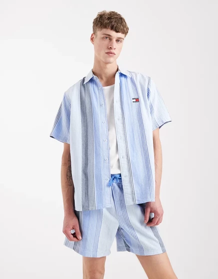 Мужские шорты Tommy Jeans Textured в полоску, голубые