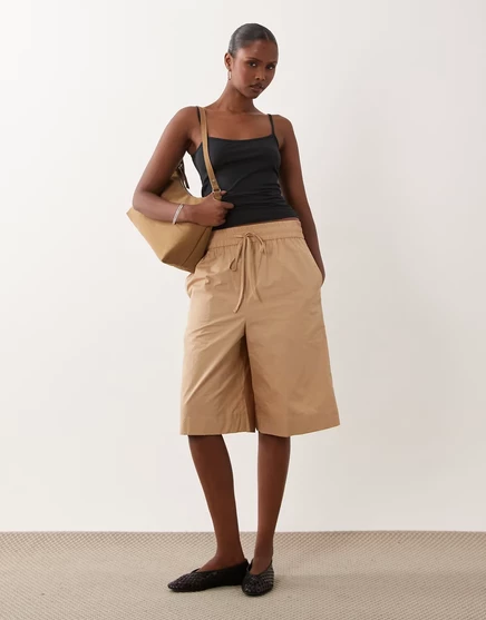 Женские удлиненные шорты ASOS Design, верблюжие