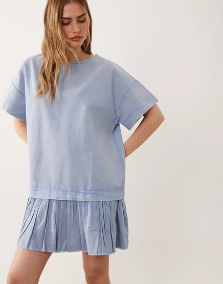 Женское платье‑футболка ASOS Design мини, вареный деним