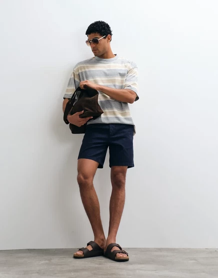 Мужские шорты-чинос ASOS Design узкого кроя, темно-синие