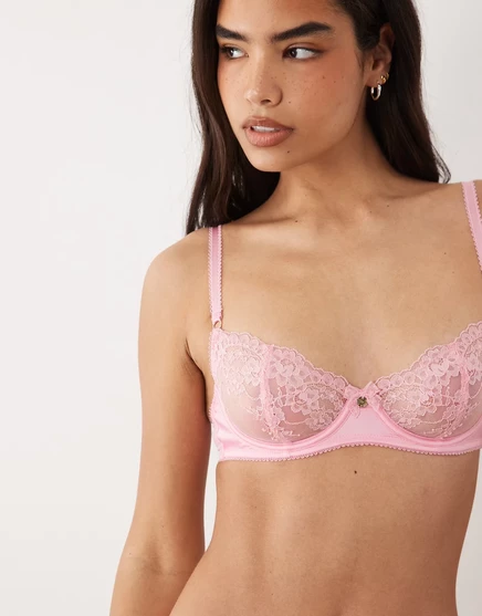 Женский бюстгальтер Boux Avenue Elsbeth балконет, розовый