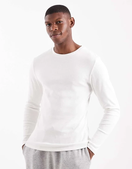 Мужской лонгслив ASOS Design Essential приталенный кремовый