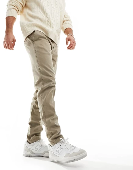 Брюки-чиносы Jack &Jones Intelligence slim fit в песочном цвете  beige