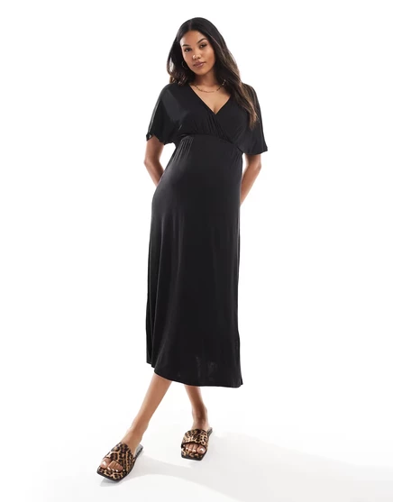Женское макси-платье для кормления Only Maternity, черное