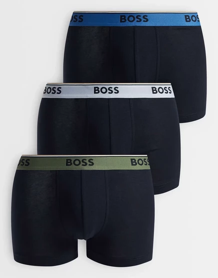 Трусы с контрастным поясом и логотипом Boss Bodywear Power 3 pack черного цвета черный