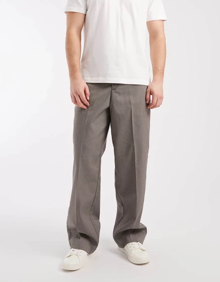 Широкие брюки-чино в клетку от Jack &Jones Toby серого цвета crockery