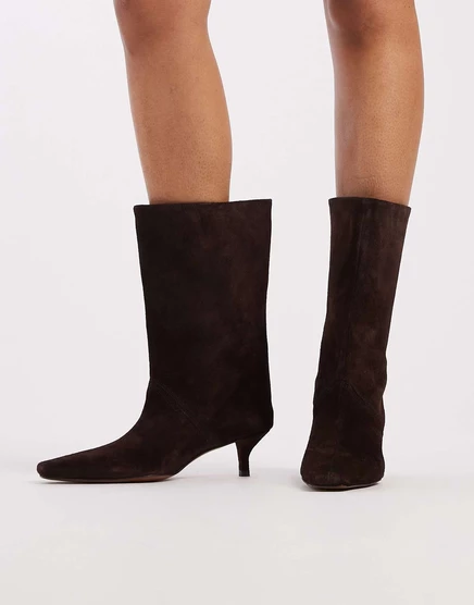 ДИЗАЙНЕРСКИЕ замшевые ботинки Calloway премиум-класса от ASOS шоколадного цвета chocolate suede