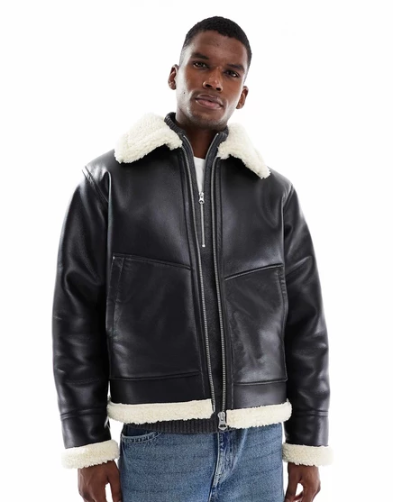Черная куртка-авиатор Jack &Jones black