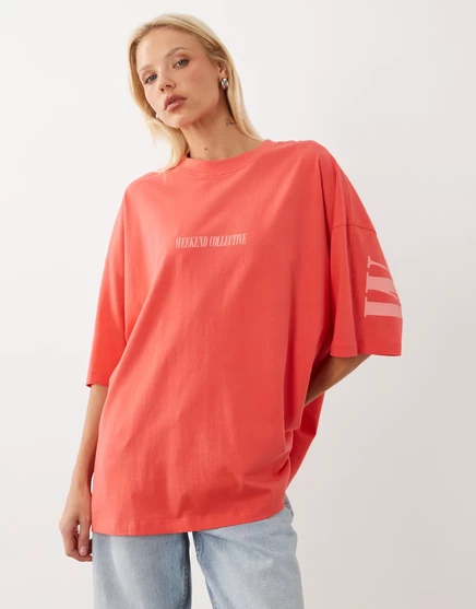 Женская футболка ASOS Weekend Icon, красная