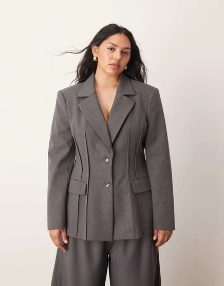 Изящный блейзер премиум-класса ARRANGE Curve из серого вереска gray heather