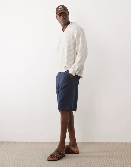 Мужские удлинённые джинсовые шорты ASOS Design, темно-синие