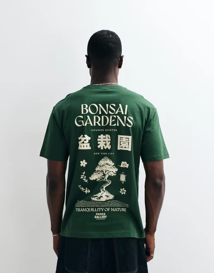 Мужская футболка Only & Sons с принтом на спине, зеленая