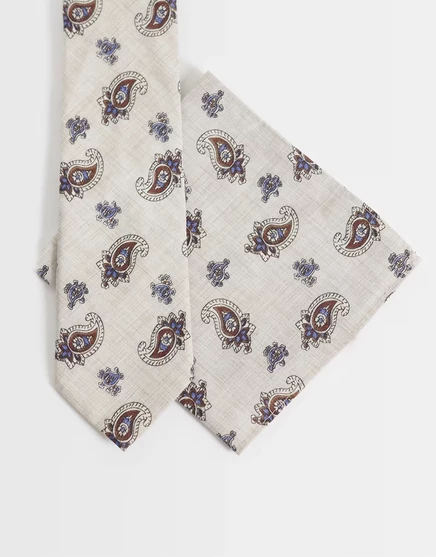 Мужской набор ASOS Design: галстук и платок, бежевый
