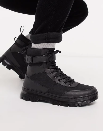 Черные технические ботинки Dr Martens с 8 люверсами black