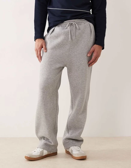 Мужские широкие штаны ASOS Design, серый меланж