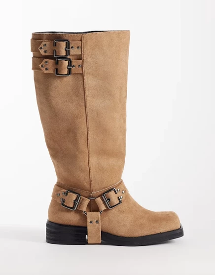 Женские сапоги Public Desire Wide Fit Rooftop до колена, тауп