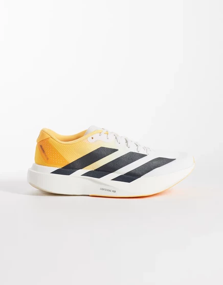 кроссовки adidas Running Adizero Evo SL из ткани белого и оранжево-белого цветов