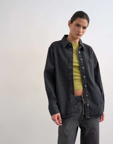 Джинсовая застежка Topshop с боковой вставкой черного цвета